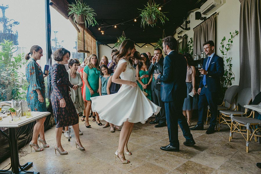 Vestido corto novia