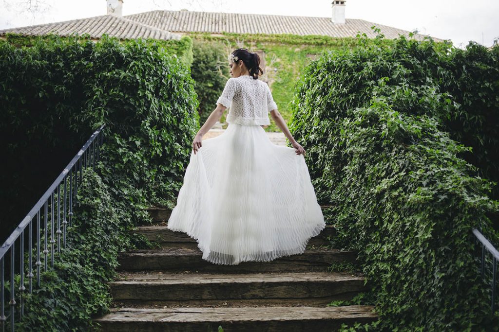 falda y top novia