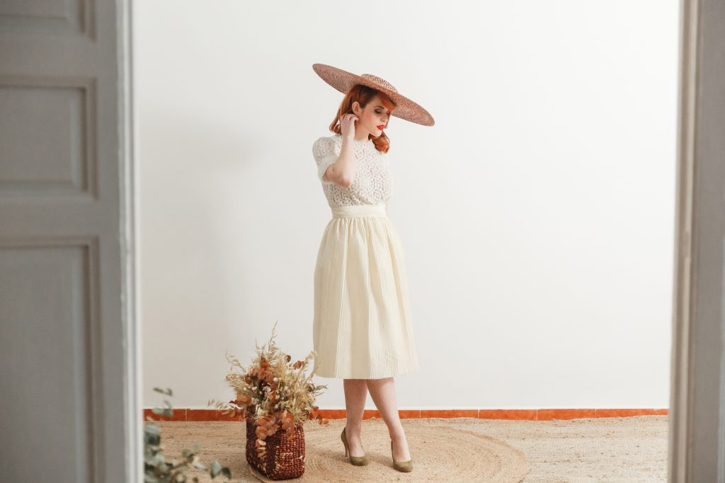 Falda y top lamaryé para novias