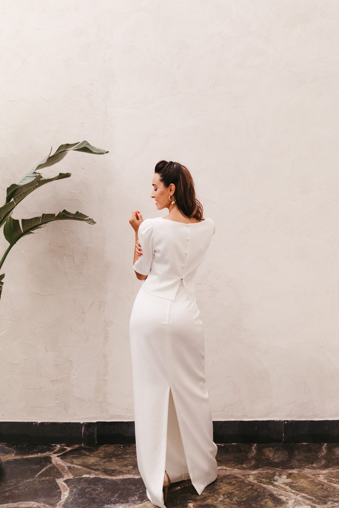 falda y blusa para novias