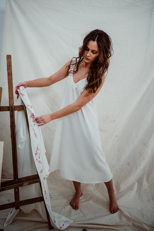 Camisón midi para novia