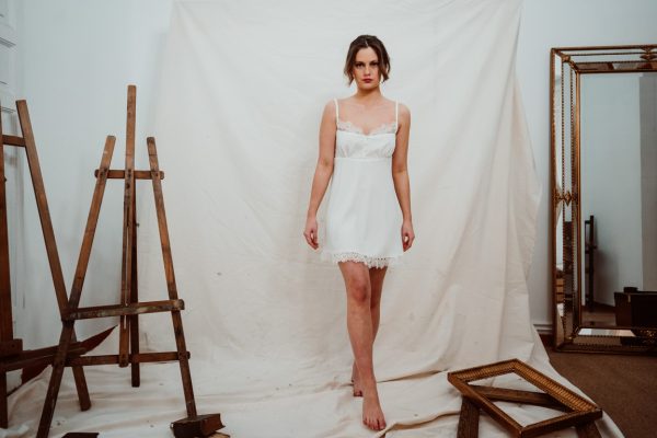 camisón corto novia