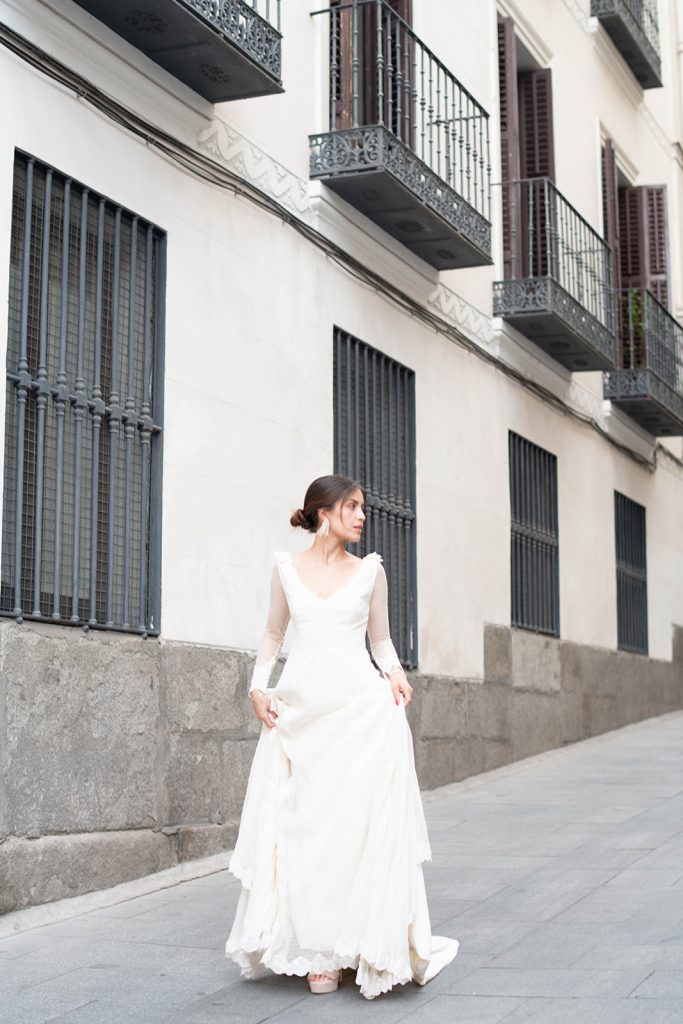 vestido novia plumeti