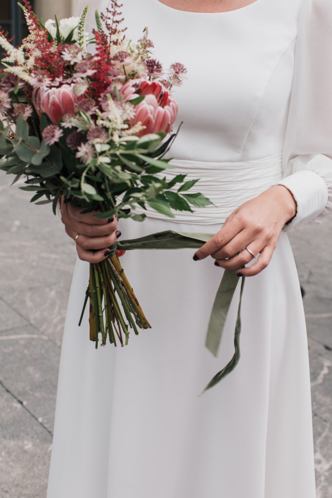 ramo de novia vestido de novia a medida