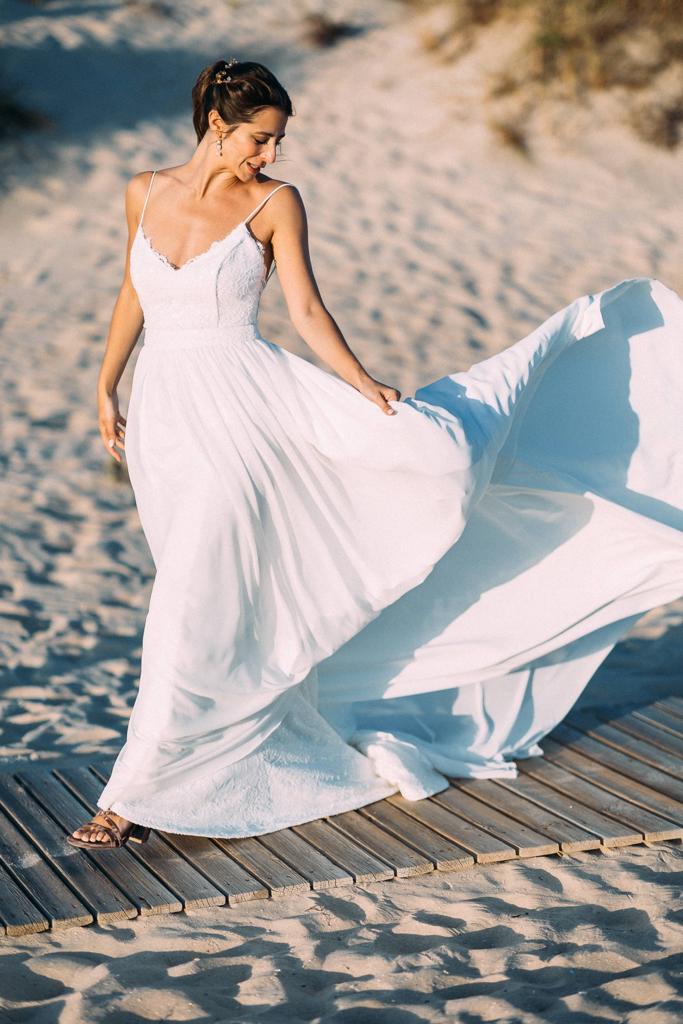 vestido tirantes novia
