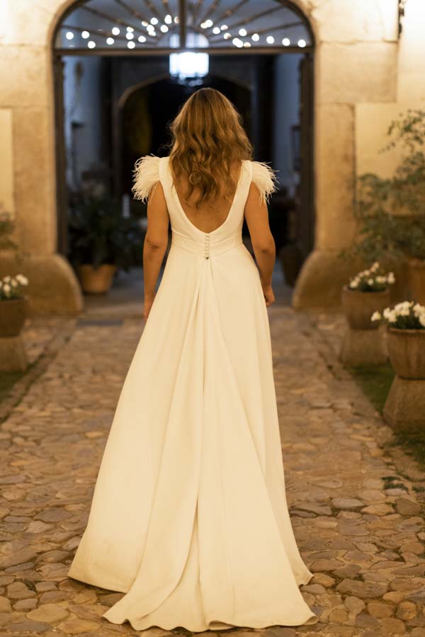 Vestido desmontable novia