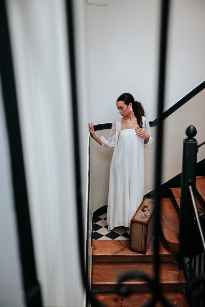 vestido de novia tres piezas