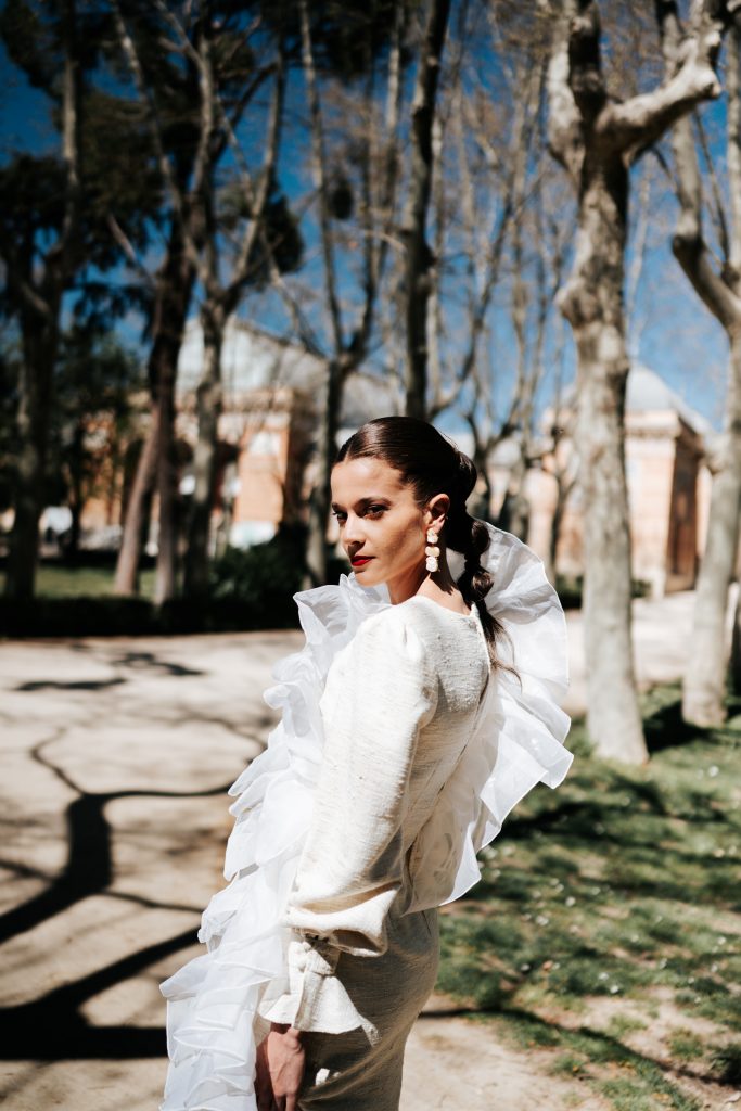volante vestido novia