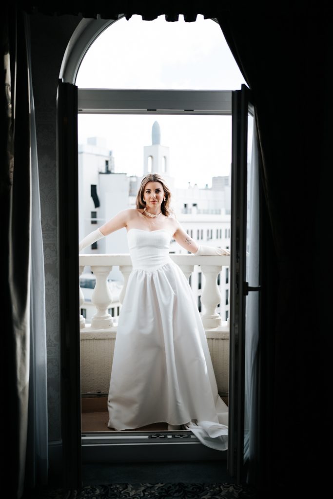 vestido noventero novia