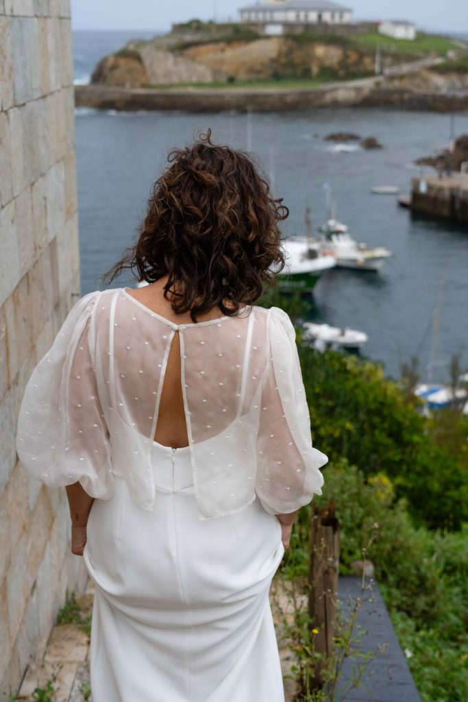 vestido plumeti novia