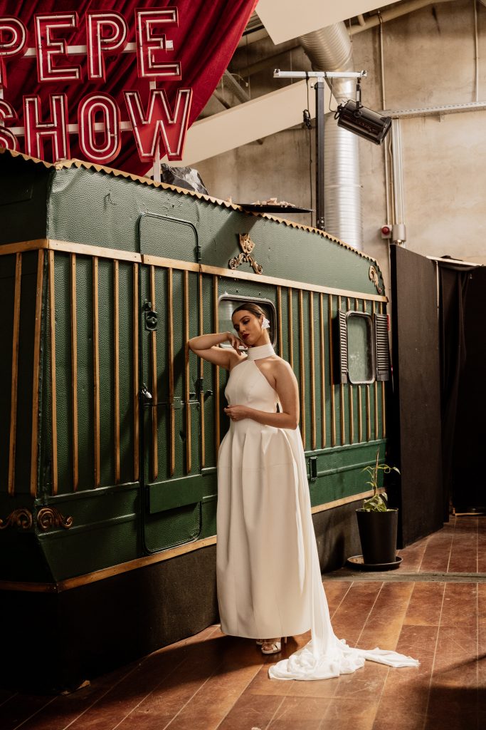 vestido halter novia