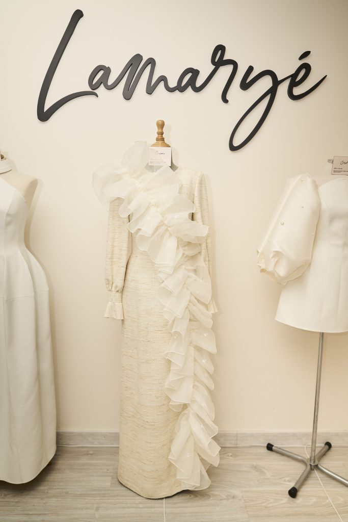 vestido gusano lamaryé novia a medida