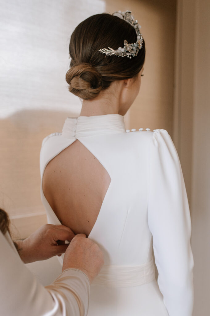 vestido novia escote espalda